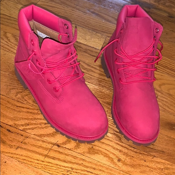 pink timberlands size 6